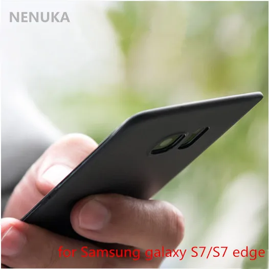 for Samsung Galaxy S7 edge Case Cover Silicone Ultra Thin TPU Soft Phone 5.1&quot case bags (Black) |