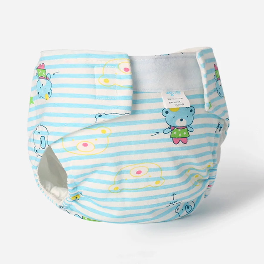 Новорожденных детские подгузники из чистого хлопка многоразовые подгузники ткань моющиеся тренировочные брюки 0-18 м Младенцы