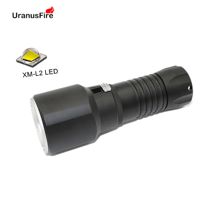 

1200 Lumens Diving Flashlight XM-L2 LED Underwater 100M Waterproof Aluminum Torch Lamp + 32650 Li-ion battery + AC Charger US/EU