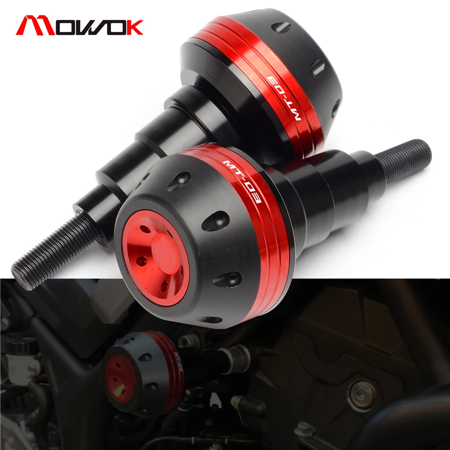 With logo MT 03 Motorcycle Engine Frame Slider Guard Crash Pad Protector for Yamaha MT 03 MT03