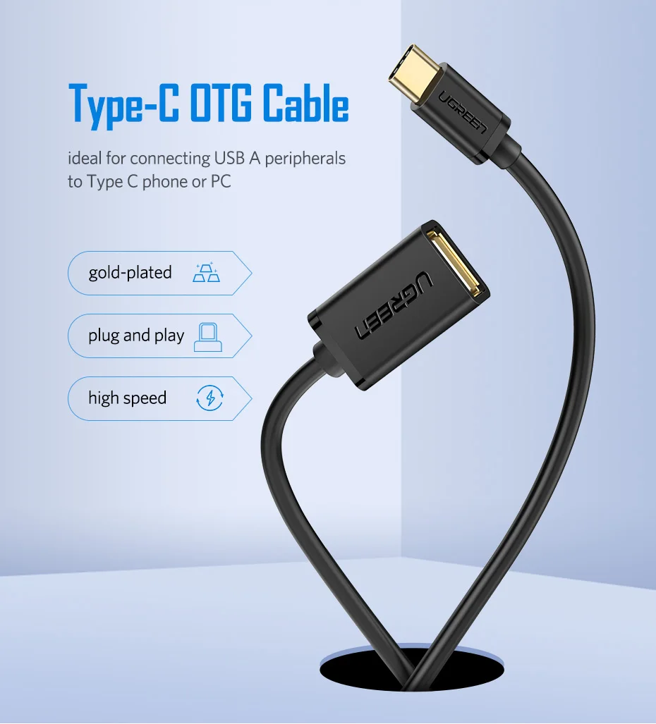 Ugreen usb type c на usb 3,0 адаптер usb2.0 Thunderbolt 3 OTG конвертер для samsung huawei oneplus Xiaomi Macbook usb c адаптер