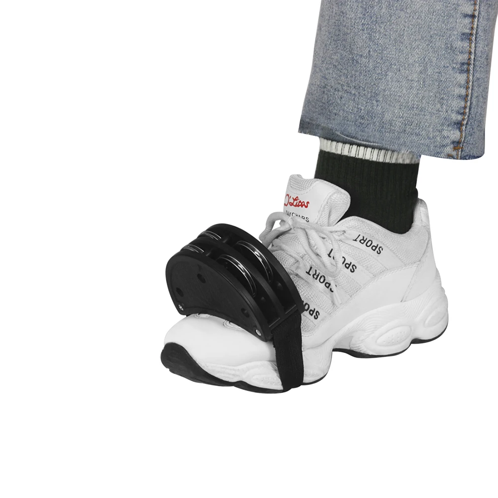 

Musical Bells ABS Foot Tambourine with 2 Sets Metal Jingle Bell Cajon Box Drum Companion Accessory