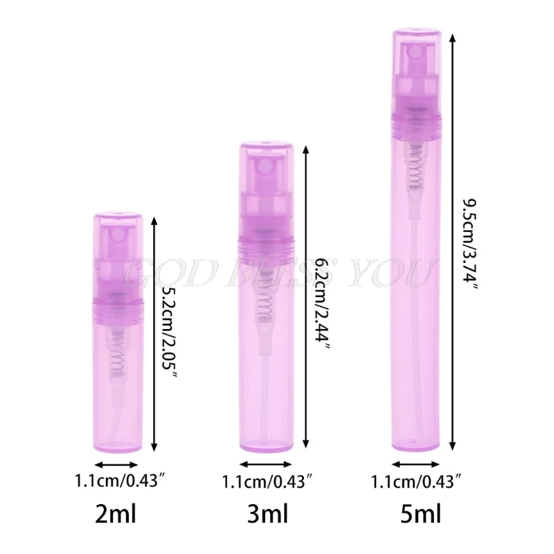 2/3/5 мл Мини многоразового использования, пустые парфюмерный флакон с распылителем контейнеры для путешествий