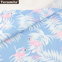 Хлопок teramila ткань мягкая светло синяя саржа платье Детские ремесла ткань для вышивания кукол плотный материал для стеганых изделий мультфильм животных Стиль