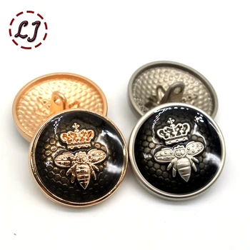 

Fashion decorative metal buttons British style bee shape sewing buttons for women shirt suit overcoat garment accessories DIY