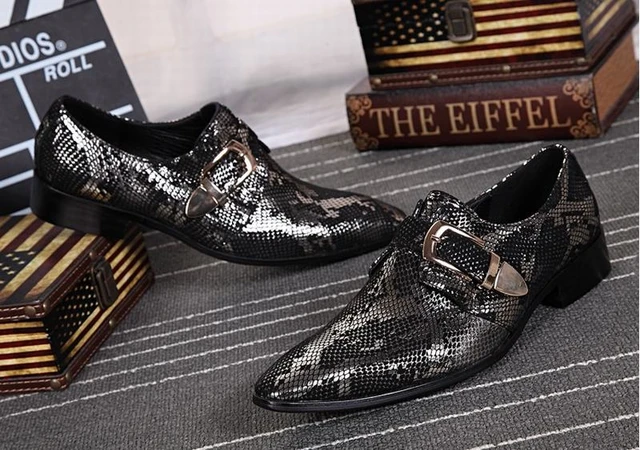 New Fashion Red Plaid Men's Dress Shoes Pointed  High Heels Leather Shoes  Men - New - Aliexpress