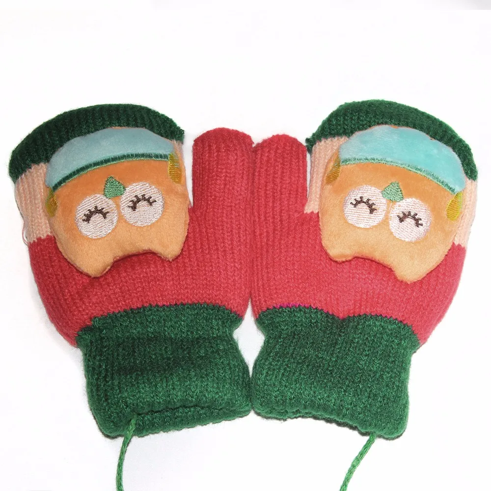 Cartoon Kids Gloves Cute Owl Infant Mitten Warm Boys Girls Mittens Toddler Pack Baby Glove Autumn Winter Children Accessories (7)