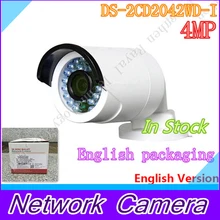 Free shipping with DHL shipping , English version DS-2CD2042WD-I 4MP IR Bullet Network Camera Support H.264+