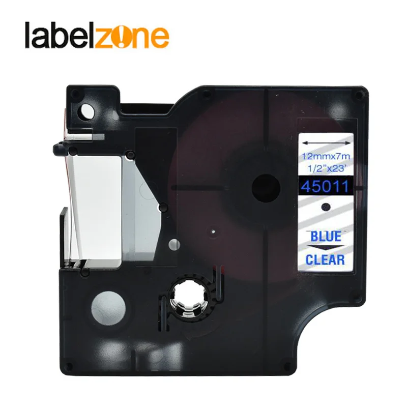 blue on clear Совместимый с Dymo D1 12 мм ленты 45010 45013 40910 40913 43613 43610 картридж с красящей лентой для этикетка Dymo менеджер лм 160 280 этикетировщик - Цвет: blue on clear