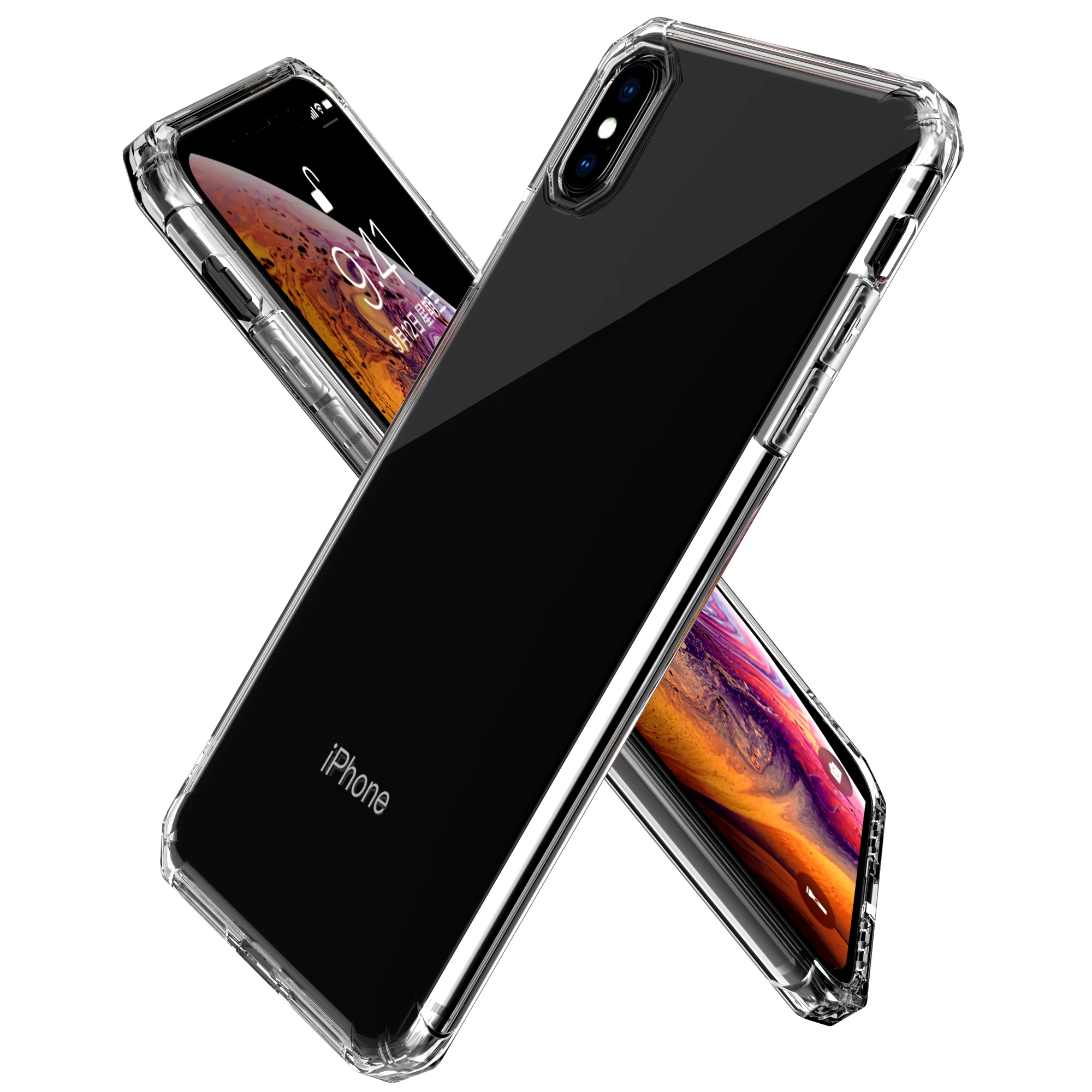 Lantro Phone Case for iPhone Xr Black and Transparent Color Rhombus Shape XR Only | Мобильные телефоны и аксессуары