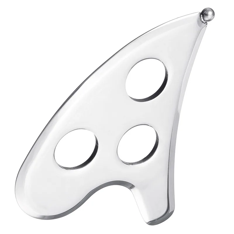 1X 304 stainless steel gua sha massager scraper physical loose muscle meridCH