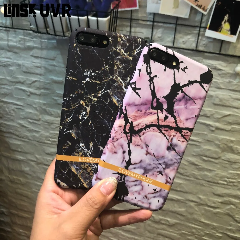 

Retro Art Luxury Marble Letter Matte Case For iphone 6 6S 7 8 plus X XS Hard PC Luminous Case Coque Fundas