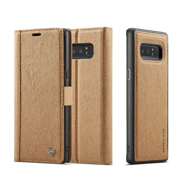 Чехол для samsung Galaxy Note 8 9 Водонепроницаемая мягкая Задняя накладка чехла из ТПУ DIY особенность специальная бумага PU кожаный чехол-кошелек - Цвет: Коричневый