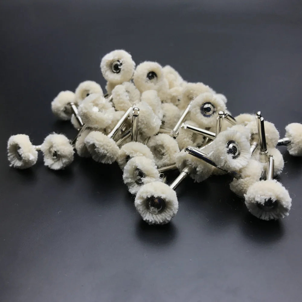 

20pcs Cotton Polisher Brushes Wheel Latch Type for Dental Low Speed Contra Angle
