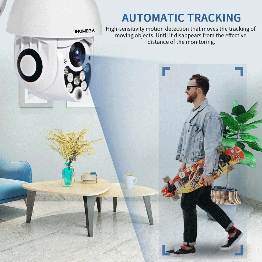  INQMEGA 1080P PTZ IP Camera Auto Tracking Speed Dome WiFi Wireless CCTV Camera Outdoor Security Sur - 32969994401