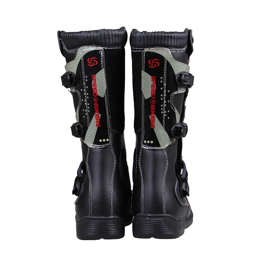 Botas de motociclista para hombre, botas de montar para carreras, botas de Motocross, botas de Moto de carretera, zapatos impermeables