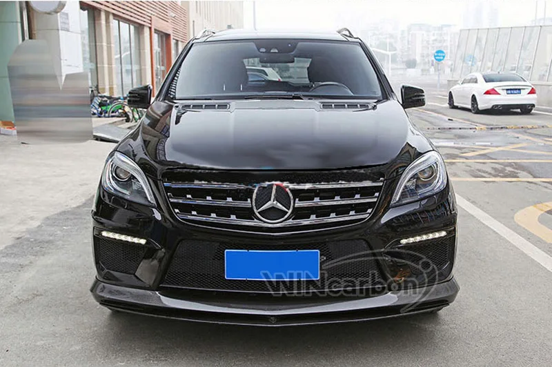 Настоящая юбка переднего бампера из углеродного волокна спойлер для Benz W166 ML63 2015UP