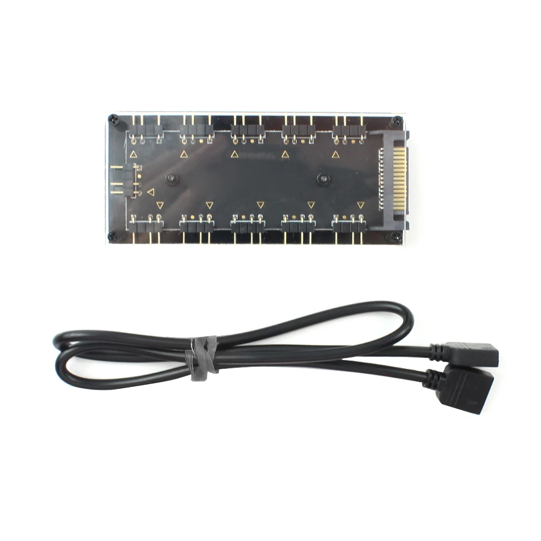 

5V 3 Pin RGB Hub interface SYNC Splitter 3Pin Header Motherboard Fan Cooling Magic Synchronous SATA Power Supply Cable 50cm