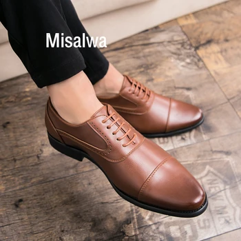 

Misalwa New Arrival 2020 Men Oxford Formal Shoes Office Workplace Daily Dress Shoes Brown Black Plus Size 38-48 Drop Shipping