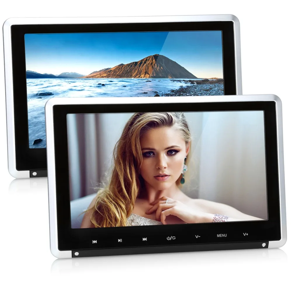 

Pumpkin 2 PCS/LOT 10.1'' Car Headrest DVD Player USB/SD/HDMI/IR/FM HD Digital TFT Screen Car Monitor Support 1080P Video 32 Bits