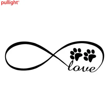 

Car Styling Creative Cartoon Car Stickers Fashion Personality Vinyl Dog Footprints LOVE Stickers