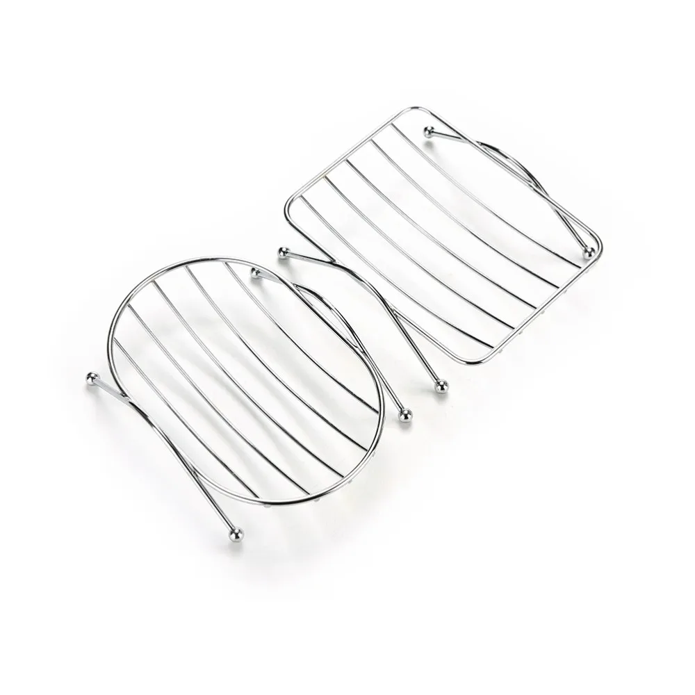 Functional Bathroom Stainless Soap Dishs Tray Box  Stainless Steel Soap Stand Holder 12.5*9*3.5cm High Quality