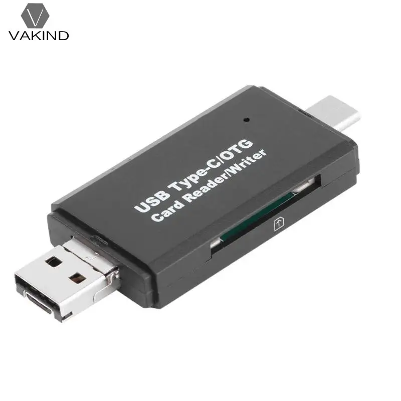 3 в 1 type-C USB 2,0 Micro USB OTG TF SD карт-ридер для OTG телефона