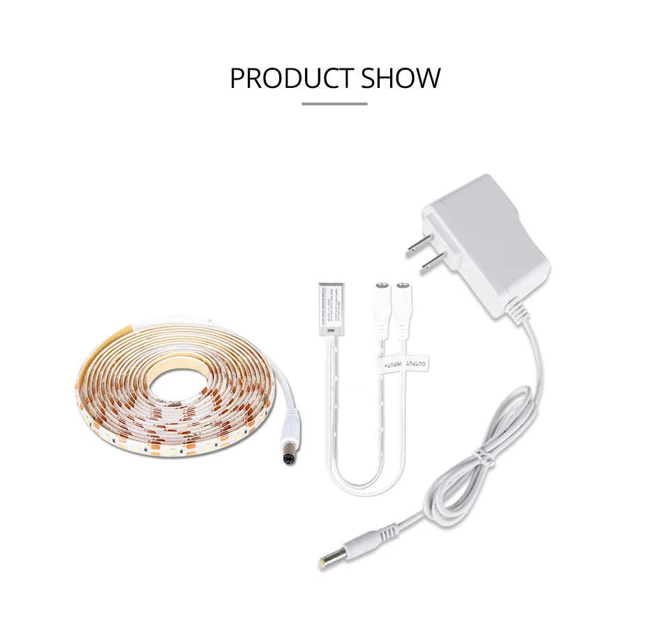 EeeToo Waterproof LED Flexible Strip Light 12V Hand Sweep Sensor Switch 1M 2M 3M 4M 5M SMD 2835 LED Strip Connector for Bedroom (11)
