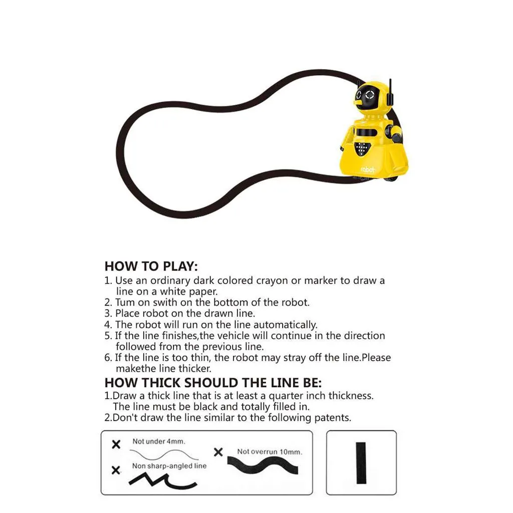 Следите за любой нарисованной линии Волшебное перо Индуктивный модель робота Для детей игрушка в подарок новое поступление дропшиппинг