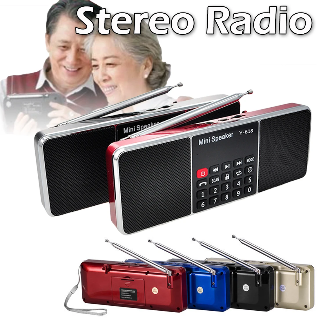 

Multi-Function Card Radio Original -288 Portable FM Radio Speaker Music Player With TF Card USB Disk Input LCD Screen Speakers