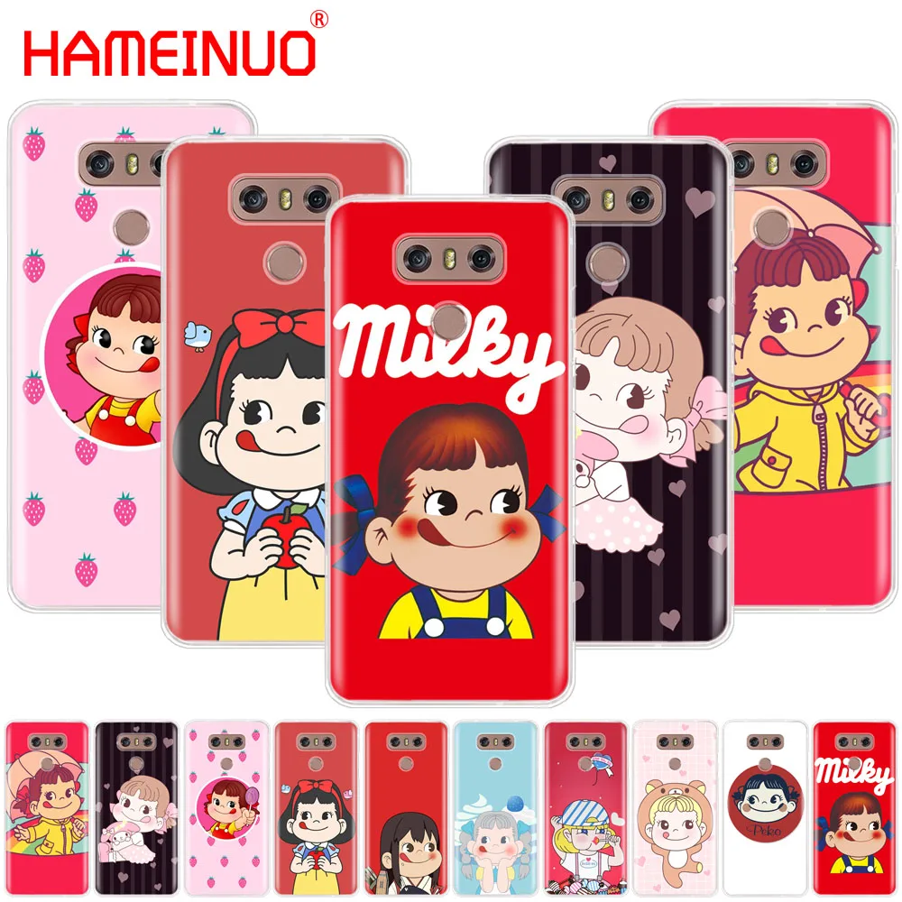 

HAMEINUO Peko Milky girl case phone cover for LG G7 Q6 G6 MINI G5 K10 K4 K8 2017 2016 X POWER 2 V20 V30 2018