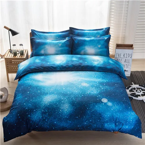 3d Galaxy набор пододеяльников для пуховых одеял, односпальные двойные/queen 2 шт./3 шт./4 шт., комплекты постельного белья, тематическое постельное белье с космическим пространством - Цвет: xk013