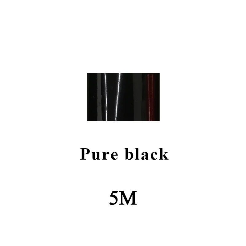Pure black 5 метров/за штуку Металлические Цвет ногтей наклейки-лак для ногтей Обертывания Блестящий Звездное небо Бумага украшение для маникюра «сделай сам» - Цвет: Pure black