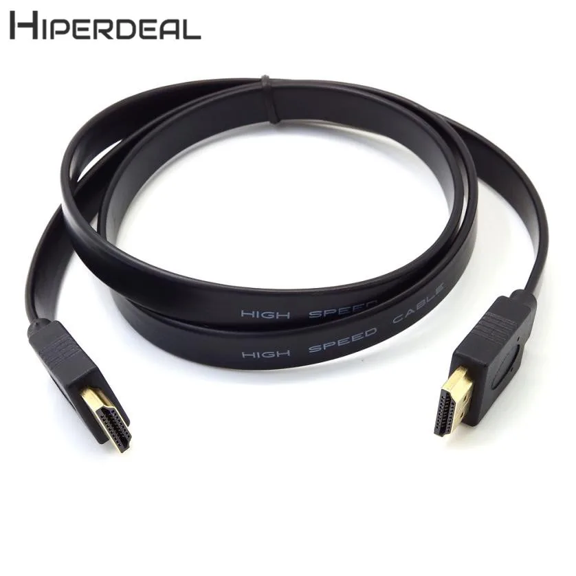 HIPERDEAL Новинка Full HD короткий HDMI штекер плоский кабель Шнур для аудио видео TV PS3