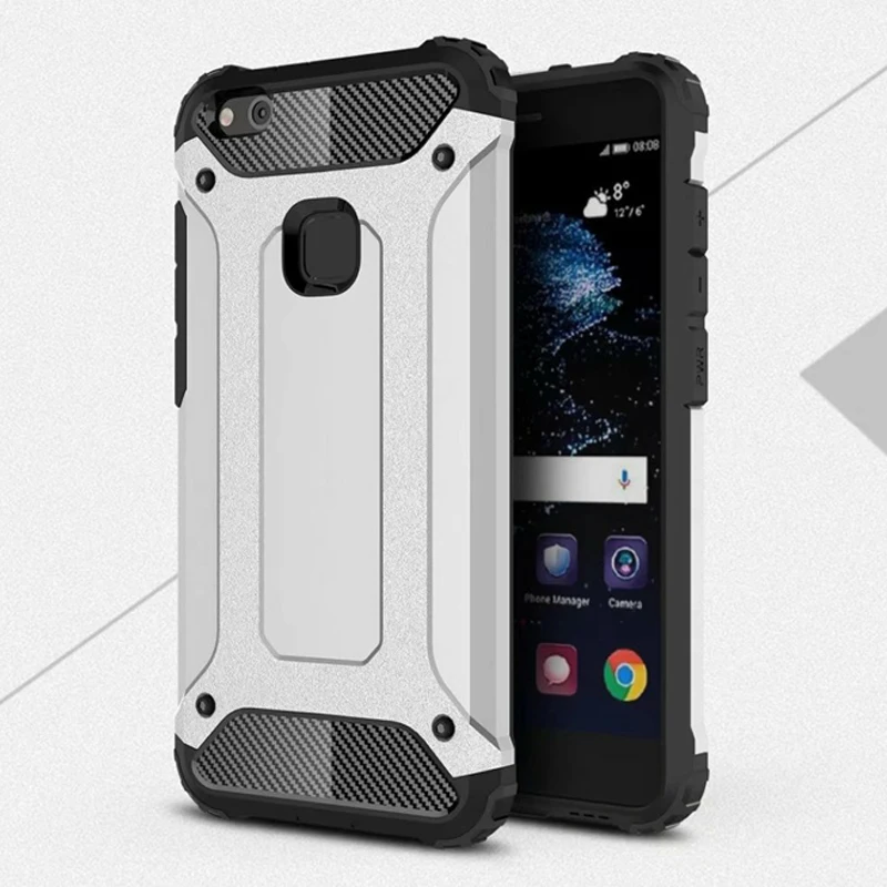 

Soft Silicon + PC Hard Armor Anti-knock Back Cover Case For Huawei P10 Lite