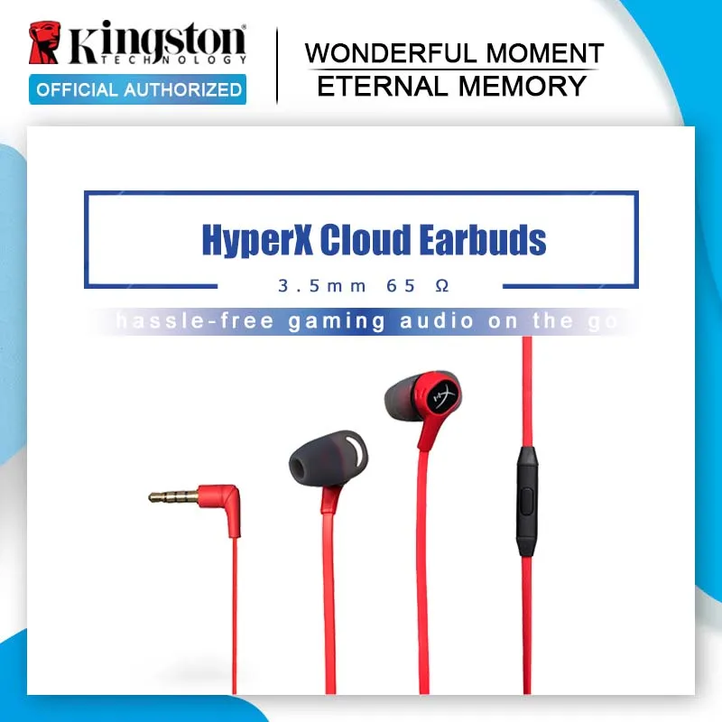 Игровая гарнитура kingston HyperX Cloud Earbuds с микрофоном иммерсивное аудио в