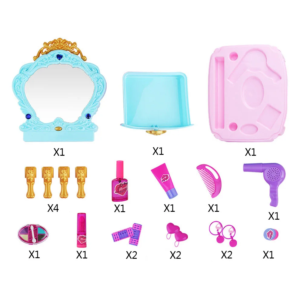 Новые детские ролевые игры, детские игрушки для макияжа, набор для макияжа, Парикмахерская игрушка, пластиковая игрушка, туалетный столик для девочек
