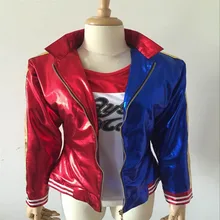 Comando suicida Harley Quinn Payaso Ropa Cosplay Disfraces de Halloween Para Las Mujeres Traje Femenino Uniforme de Anime Chaqueta de La Capa Uno Set