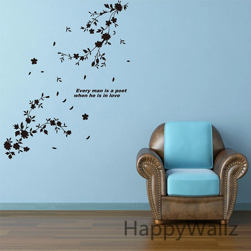 Flowers Wall Sticker Beautiful Flower Wall Decal 3D DIY Decorating