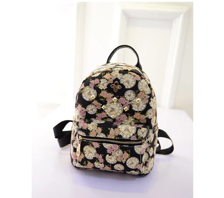 2015 New Summer Fashion Shoulder Bag Women Canvas Backpack Schoolbag Korean Style For Teenagers Mochila Retail Wholesale 16 | Багаж и