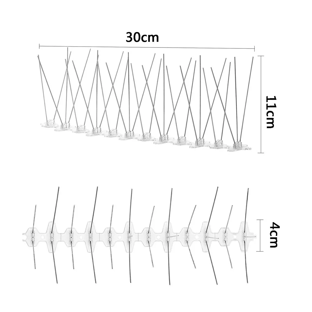 Нержавеющая сталь птичья ловушка шипы для голубей и других маленьких птиц покрывает 10 футов Длина Безопасный и постоянный птиц репеллент