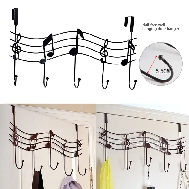 Best 5 Hooks Over Door Accessory Holder Organizer Rack Decorative Hanger for Scarf Belt Hat Jewelry WXV Sale