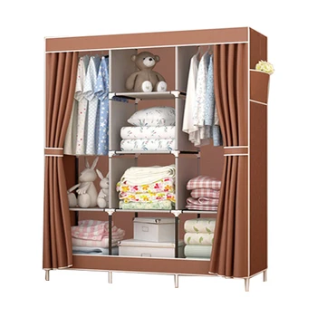 

Non-Woven DIY Wardrobe Closet Large And Medium-sized Cabinets Folding Reinforcement Receive Stowed Clothes Bedroom Furniture