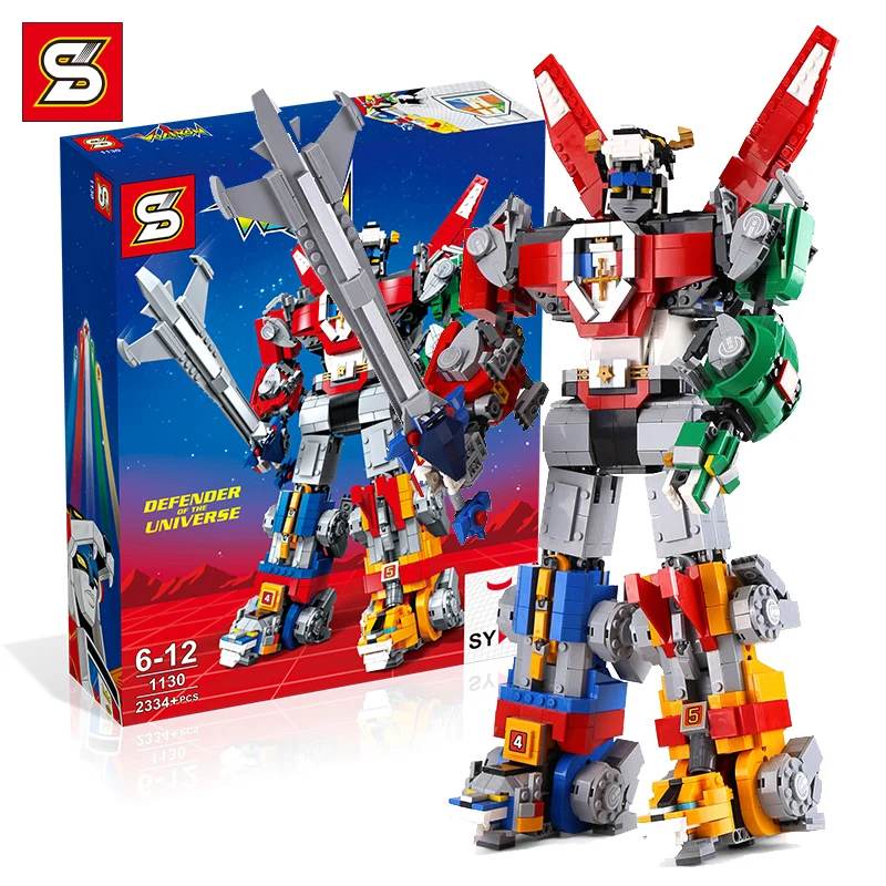 Совместим с Legoinglys 21311 SEMBO1130 Voltron Defender of The Universe модель трансформер строительные