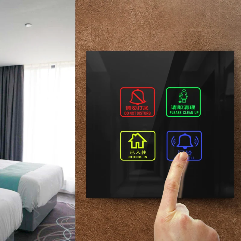 Настенный сенсорный смарт переключатель KEKA Hotel 4 банды не беспокоить уборка