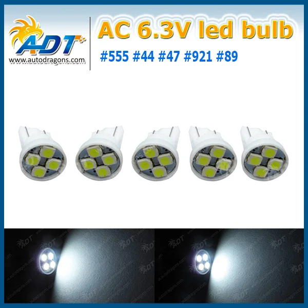 Новейшая самая яркая светодиодная лампа T10 194 #555 w5w 4 * SMD3528 6 3 V AC LED пинбол