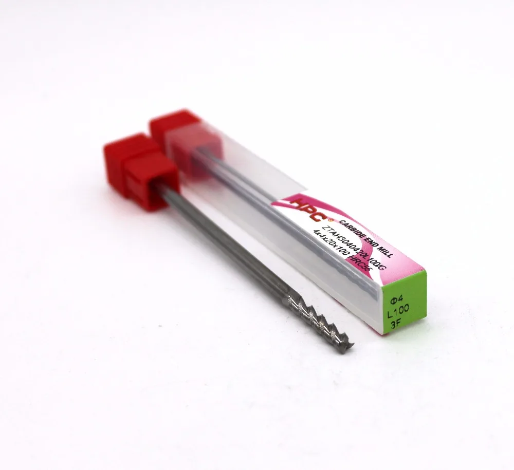 

router bit 4*4*20*100 of 3 flutes flat end mills HRC55 carbide end milling tungsten knife CNC machine tools mills cutter