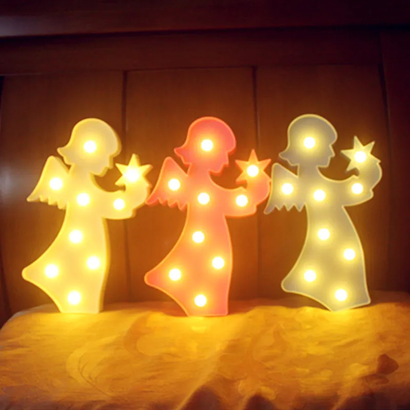 Lovely LED Angel Night Light Baby Girl Christmas Gifts Play Toys
