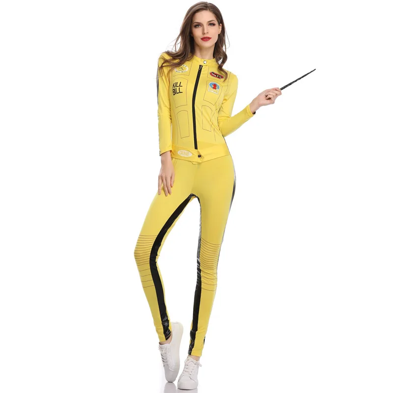 Сексуальная Униформа гоночный костюм для девочек водитель гоночного автомобиля комбинезон желтого цвета одежда с длинным рукавом гоночный автомобиль девушка гоночный автомобиль игры болельщик униформа - Цвет: as show