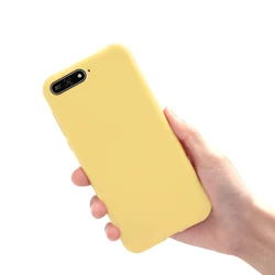 Elegant Silicone Soft TPU Phone Case - Protective Bumper Back Cover for Huawei Y6 2018 (Yellow)